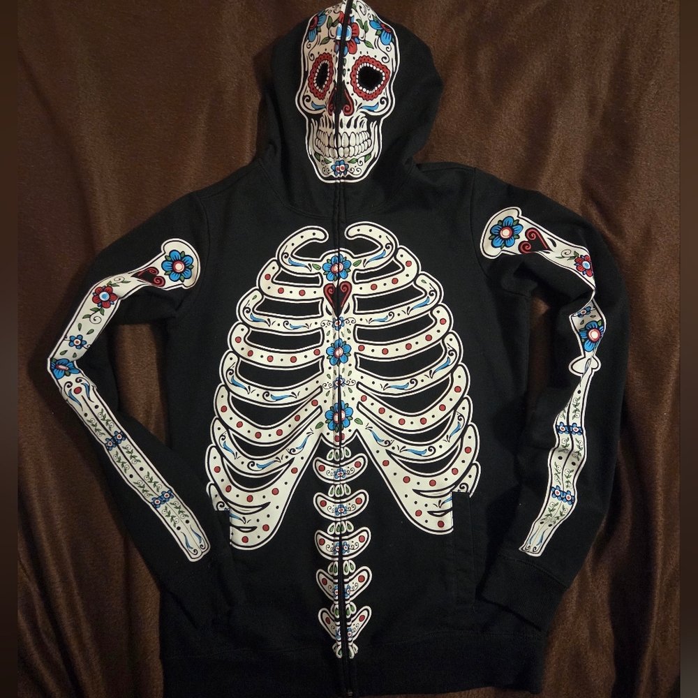 Teenage Runaway Sugar Skull Hoodie Scene Queen Hot Topic
